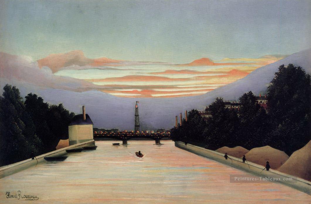 La Tour Eiffel Tour à Paris Henri Rousseau post impressionnisme Naive primitivisme Peintures à l'huile